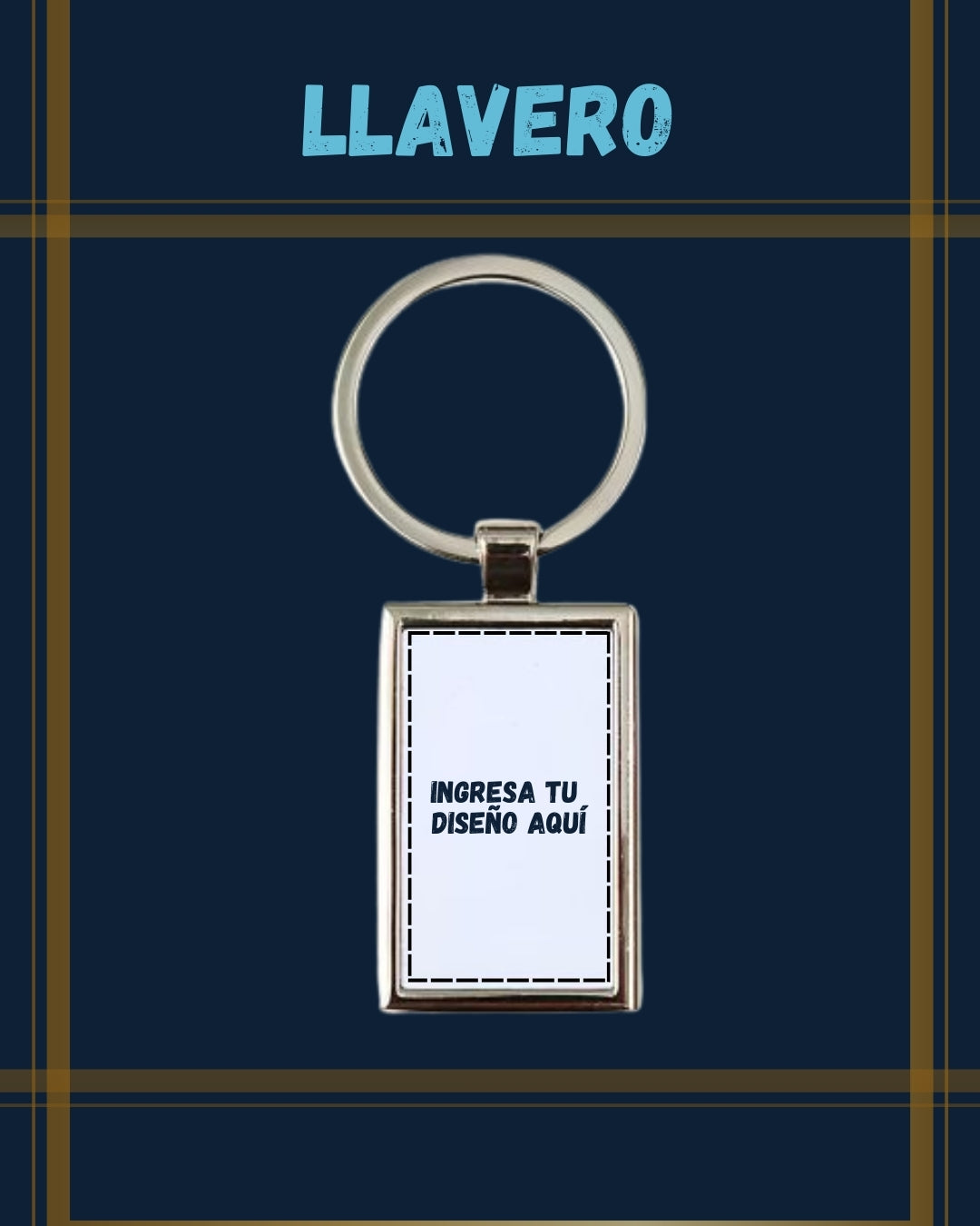 Llavero metálico (4 cm x 2,5 cm)
